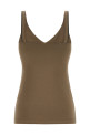 'Shiny Straps' top Beige
