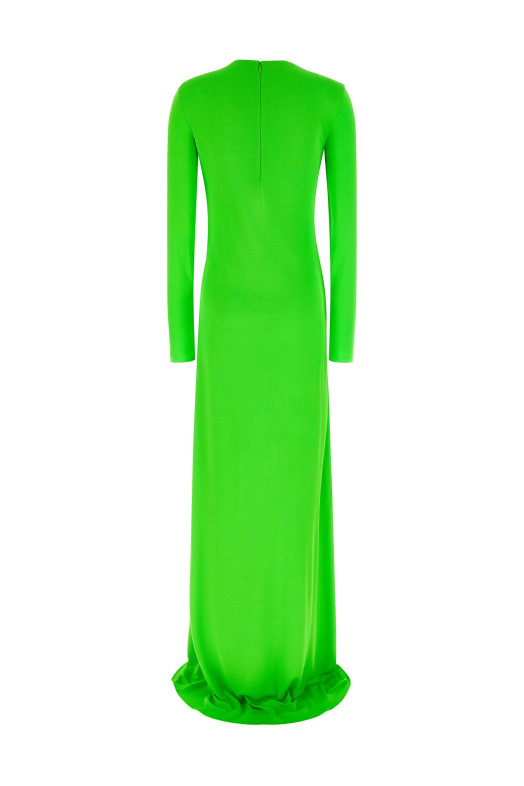 'Long Sleeve Slash Front Evening' dress Green
