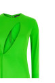 'Long Sleeve Slash Front Evening' dress Green
