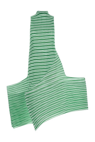 'Generic Stripes (Machine Pleats)' dress Green