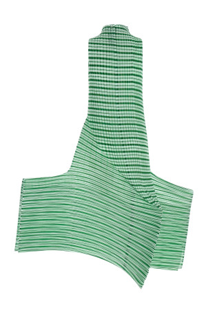 'Generic Stripes (Machine Pleats)' dress Green