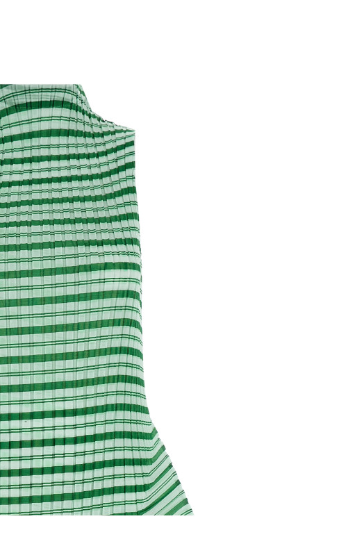 'Generic Stripes (Machine Pleats)' dress Green