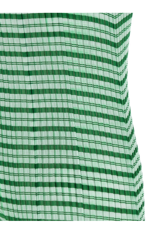 'Generic Stripes (Machine Pleats)' dress Green