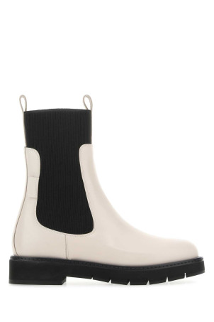 Ivory leather Rook ankle boots SALVATORE FERRAGAMO (01D515753854)