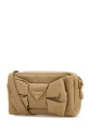 Beige Re-Nylon and nappa leather mini crossbody bag PRADA (1BH166VDXORP0C)