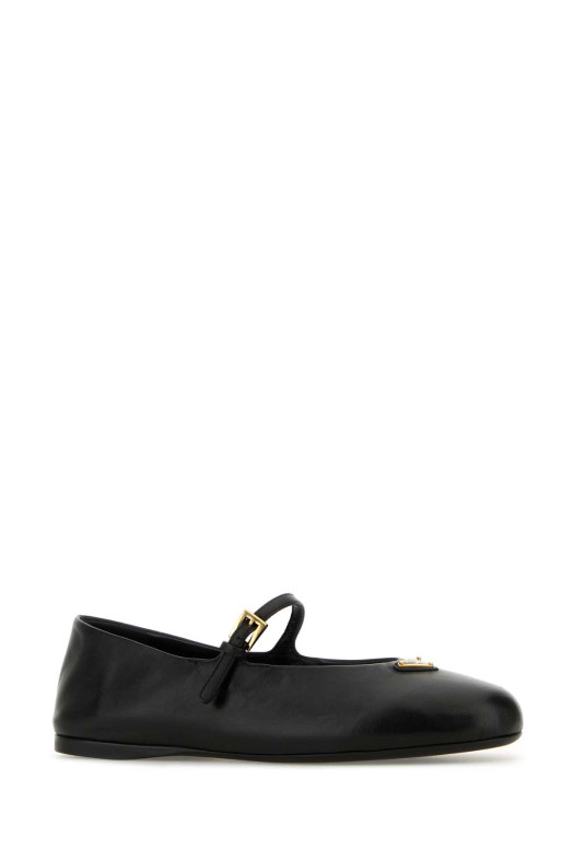 Black nappa leather ballerinas Black PRADA (1F793NF005038)