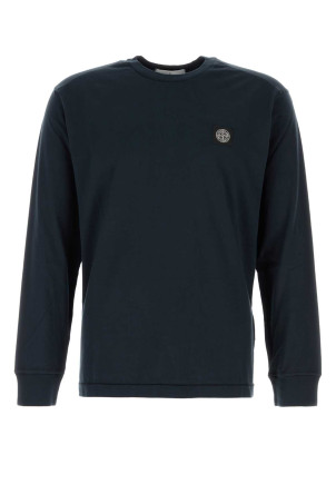Midnight blue cotton t-shirt Black STONE ISLAND (210002813)