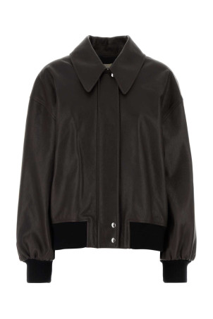 Chocolate leather Shelman jacket KHAITE (6166729L729)