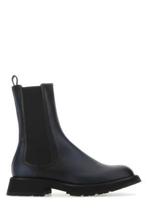 Two-tone leather ankle boots ALEXANDER MCQUEEN (711120WHU35)
