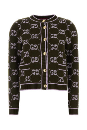 Embroidered wool cardigan GUCCI (713300XKCNA)