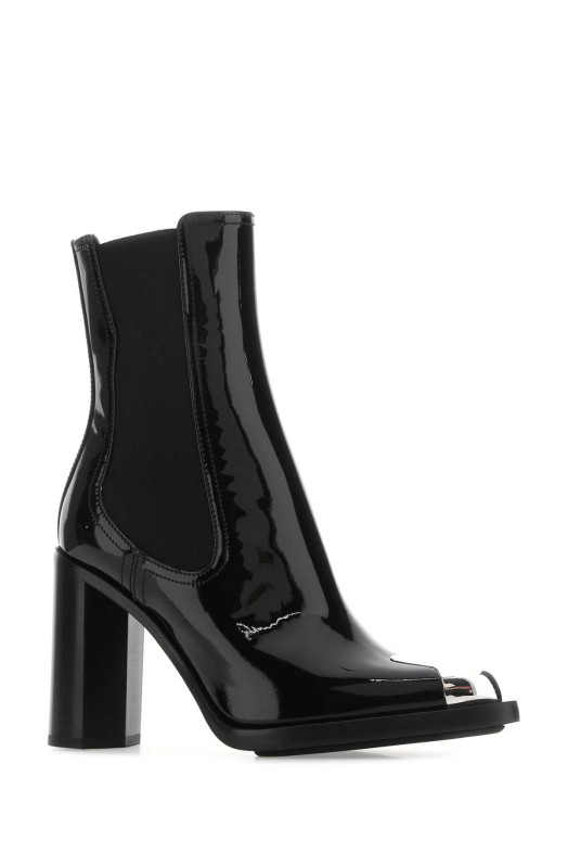 Black leather ankle boots Black ALEXANDER MCQUEEN (718857WIA3G)