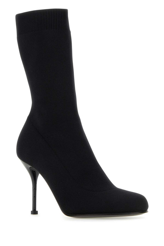 Black stretch nylon ankle boots Black ALEXANDER MCQUEEN (757497W4X70)