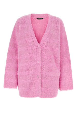Pink stretch wool blend cardigan BALENCIAGA (769146T6230)