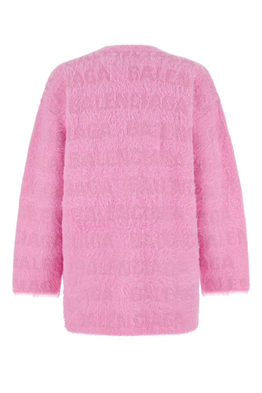 Розовый кардиган из эластичной шерстяной смеси BALENCIAGA (769146T6230)