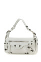 Белая кожаная небольшая сумка через плечо Le Cagole Sling BALENCIAGA (7716401VG9Y)