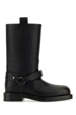 Black leather ankle boots Black BURBERRY (8074375)