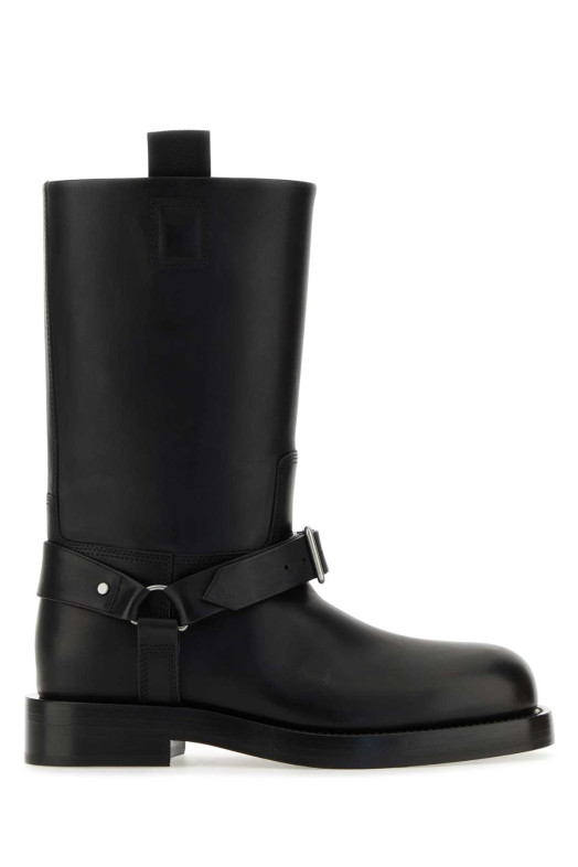 Black leather ankle boots Black BURBERRY (8074375)