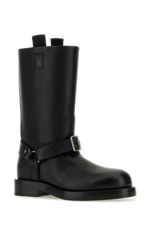 Black leather ankle boots Black BURBERRY (8074375)