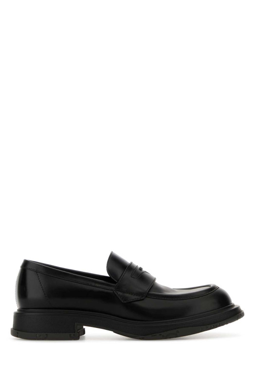 Black leather loafers Black GUCCI (851396AADEO)