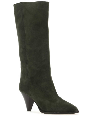 Dark green suede Lispa boots ISABEL MARANT (BO088922A005S)