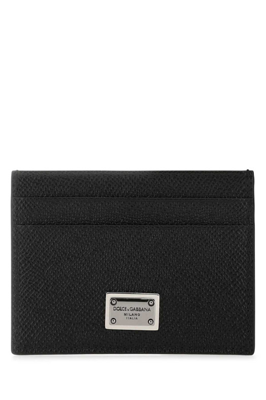 Black leather card holder Black DOLCE & GABBANA (BP0330AG219)