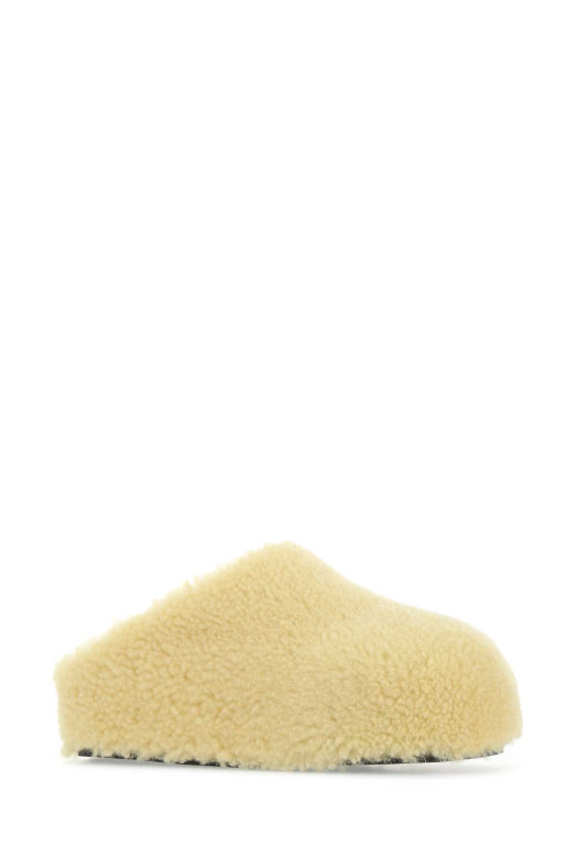 Pastel yellow shearling Giuly slippers Yellow AMINA MUADDI (GIULYSLIPPER)