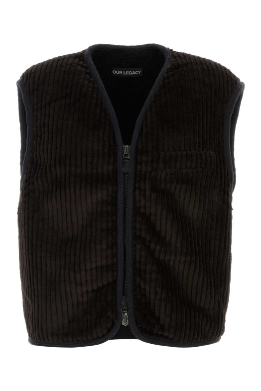 Dark brown corduroy Top vest OUR LEGACY (M4251TP)