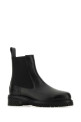 Black leather Combat ankle boots Black OFF WHITE (OMID026F23LEA001)