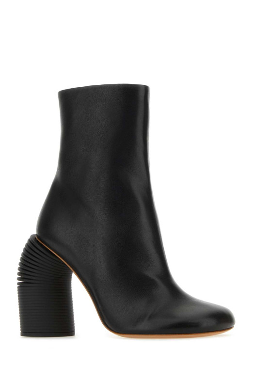 Black leather Spring ankle boots Black OFF WHITE (OWID033S23LEA001)