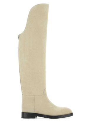 Sand suede Equestrian boots Beige DURAZZI (SB02C)