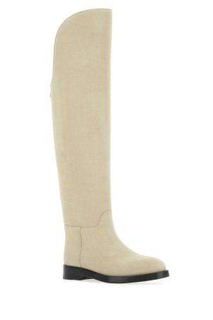 Sand suede Equestrian boots Beige DURAZZI (SB02C)