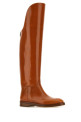 Caramel leather Equestran boots Beige DURAZZI (SB02T)