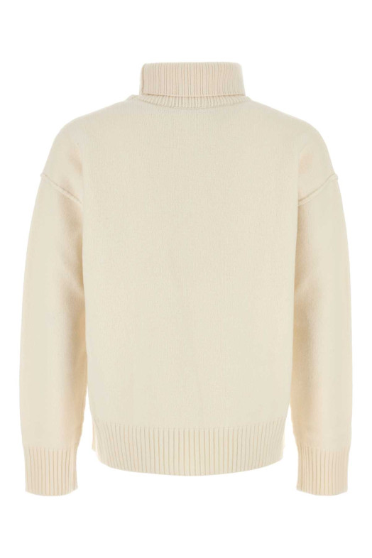 Ivory wool sweater Blue AMI (UKS839018)