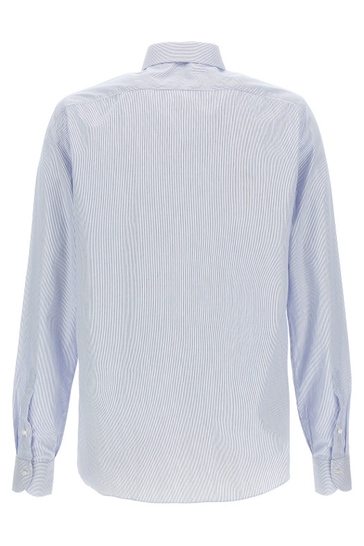 Полосатая хлопковая рубашка СИНЯЯ BORRIELLO 140134