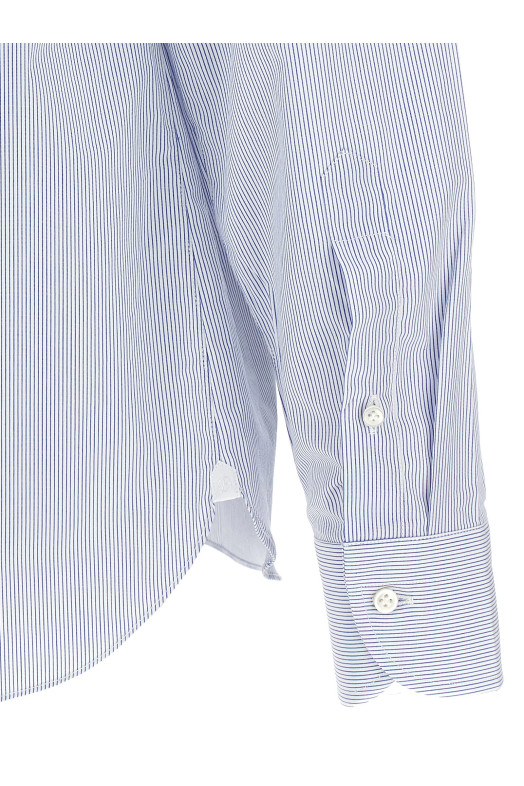 Полосатая хлопковая рубашка СИНЯЯ BORRIELLO 140134