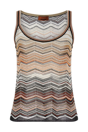 Tank top chevron lamé Multicolor