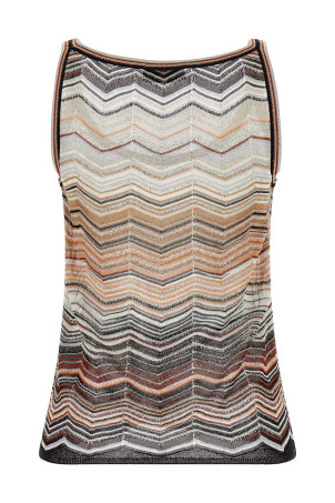 Tank top chevron lamé Multicolor