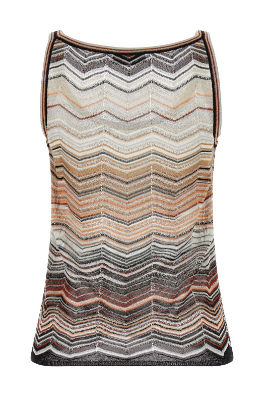 Tank top chevron lamé Multicolor