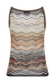 Tank top chevron lamé Multicolor