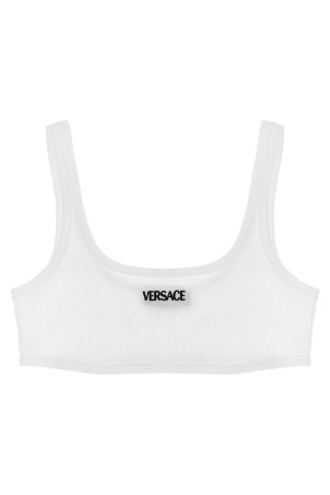 'Versace Logo' bra White