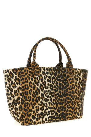 'Leopard Medium Tote' shopping bag Brown