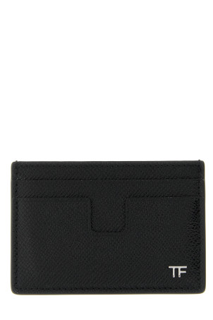 Leather card holder Black