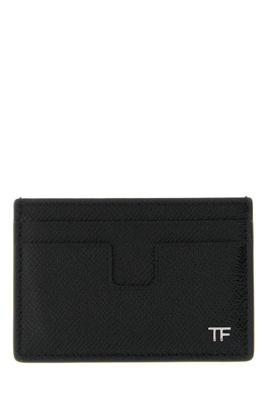 Leather card holder Black