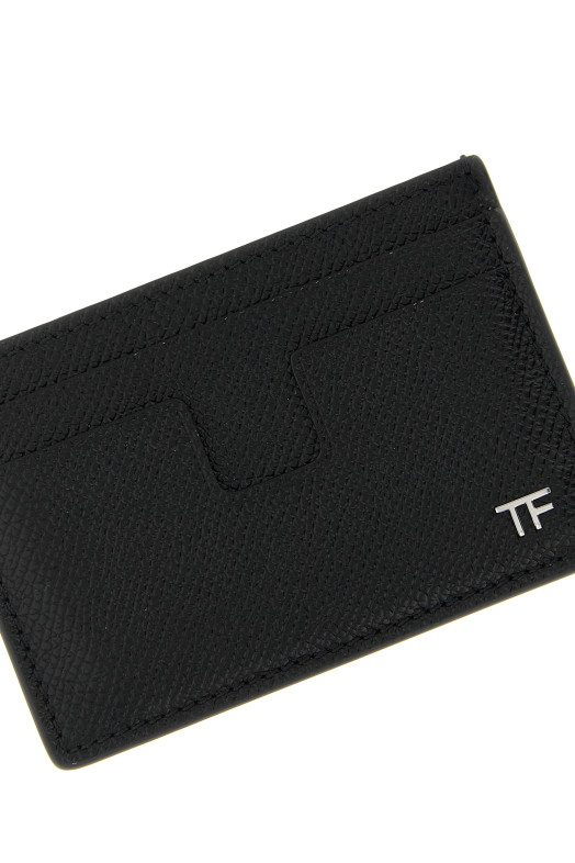 Leather card holder Black