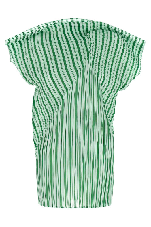 'Generic Stripes (Machine Pleats)' top Green