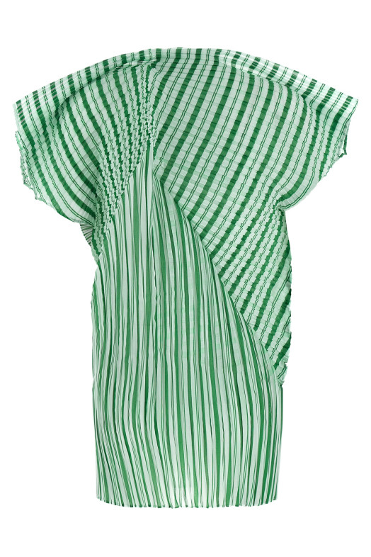 'Generic Stripes (Machine Pleats)' top Green