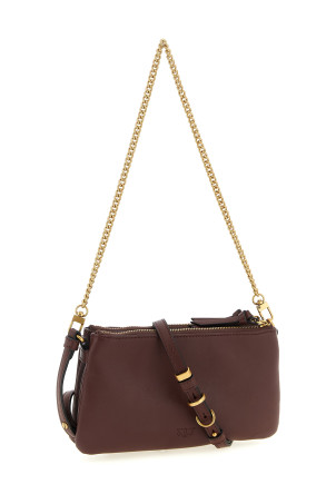 'Mini Double' small crossbody bag Bordeaux