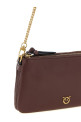 Небольшая сумка через плечо «Mini Double» бордового цвета 105359A0QOR49Q