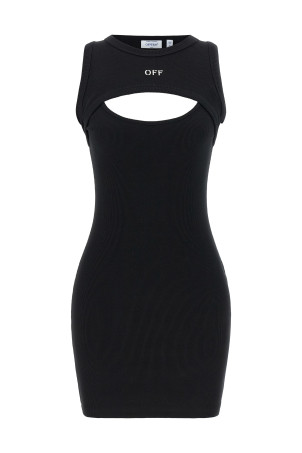 'Off Stamp' dress Black-grey