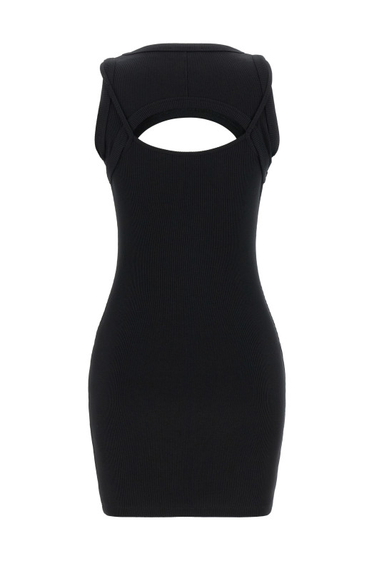 Платье «Off Stamp» Черно-серое OWDB496C99JER00110011001